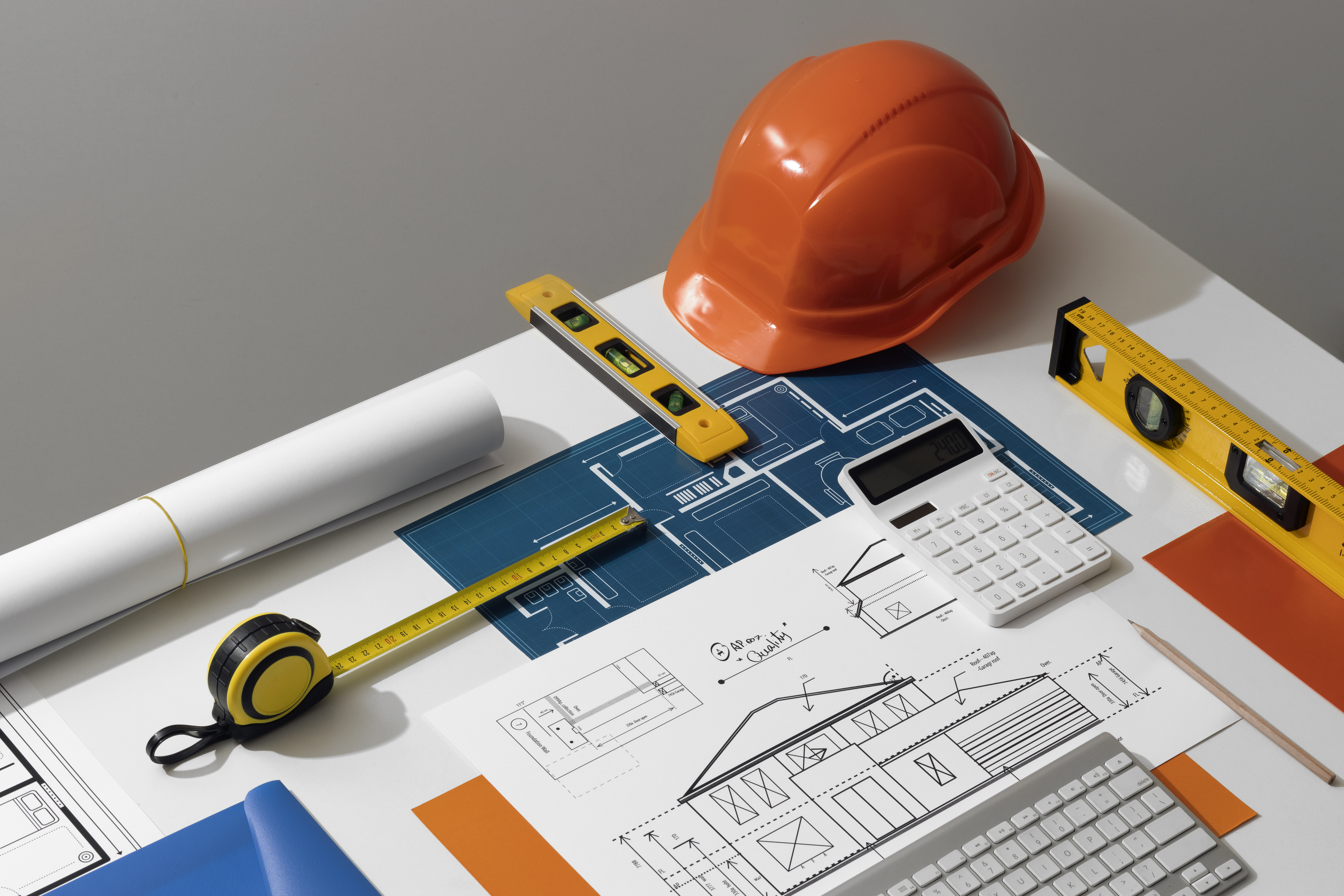 high-angle-measuring-tools-desk-still-life